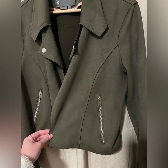 Anthropologie Sueded Moto Jacket L - Picture 10 of 12